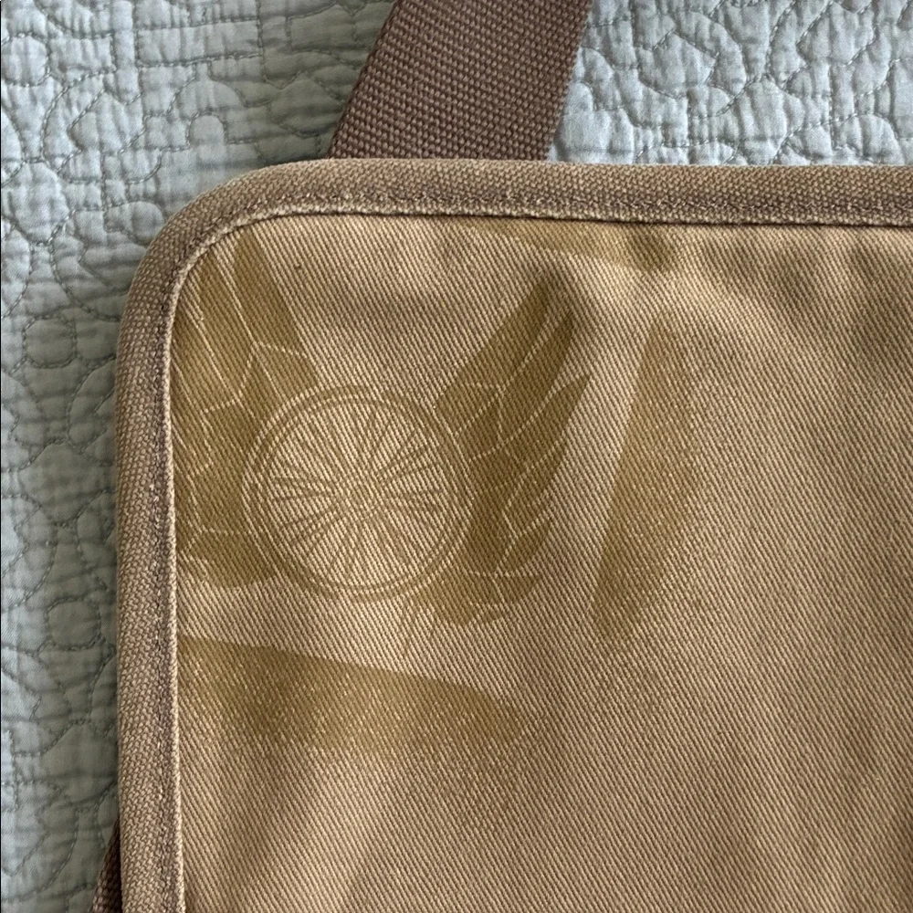 Timbuk2 Tan Canvas Single Speed Messenger Crossbody Bag Leather Trim Y2K Vintage
